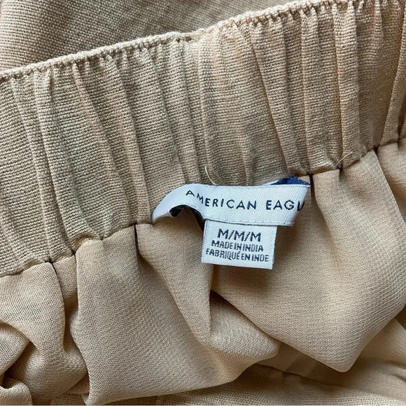 American Eagle Linen Blend Button Front Belted Skirt Size Medium‎ - Picture 6 of 7